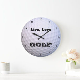 Live, Liebe GOLF Große Wanduhr