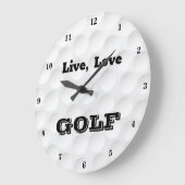 Live, Liebe GOLF Große Wanduhr (Winkel)