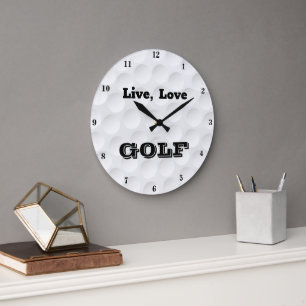 Live, Liebe GOLF Große Wanduhr