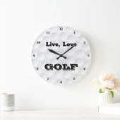 Live, Liebe GOLF Große Wanduhr (Zuhause)