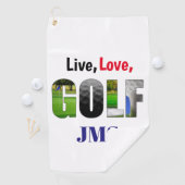 Live-Liebe Golf Monogram Golfhandtuch (Insitu)