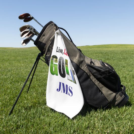 Live-Liebe Golf Monogram Golfhandtuch (Gras)