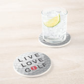 Live-Liebe Golf Sandstone Untersetzer. Sandstein Untersetzer (Seite)