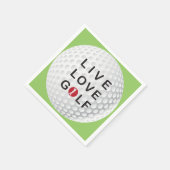 Live-Liebe-Golf-Servietten Serviette (Ecke)