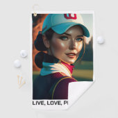 Live, Liebe, Golf spielen - Golfhandtuch (Insitu)