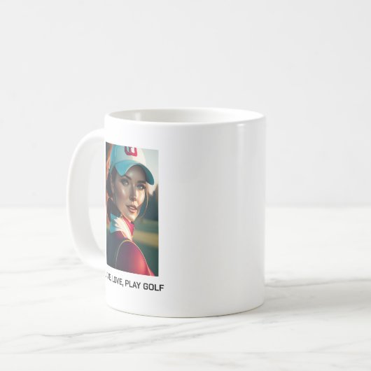 Live, Liebe, Golf Tasse spielen (Vorderseite Links)