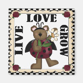 Live Liebe Grow ladybug Magnet (Vorne)