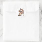 Live-Liebe Howl Fun Zitat Howling Coyotes Runder Aufkleber (Tasche)