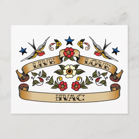 Live-Liebe HVAC Postkarte (Vorderseite)