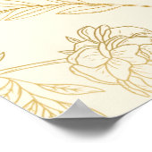 Live-Liebe Inspirierte Gold Floral Poster (Ecke)