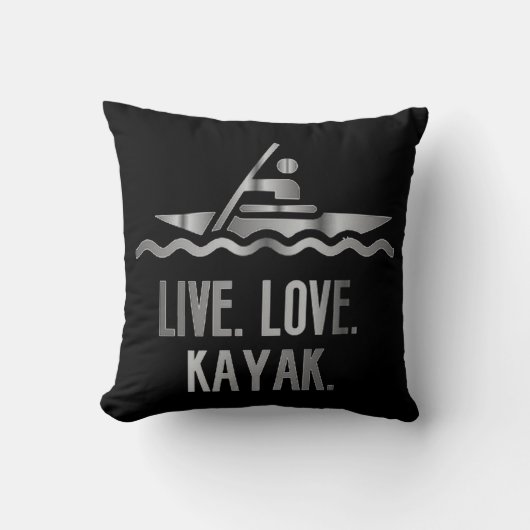 Live Liebe Kajak Kissen (Vorderseite)
