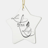 Live-Liebe Keramik Ornament (Links)