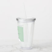 Live-Liebe Lächeln positive Motivation Mint Zitat Acryltrinkbecher (Links)