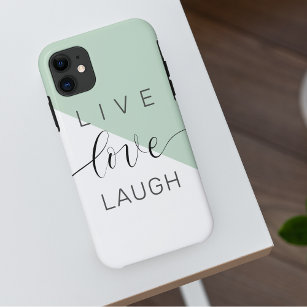 Live-Liebe Lächeln positive Motivation Mint Zitat Case-Mate iPhone Hülle