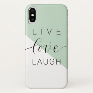 Live-Liebe Lächeln positive Motivation Mint Zitat Case-Mate iPhone Hülle