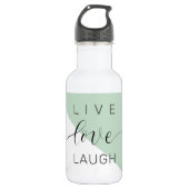 Live-Liebe Lächeln positive Motivation Mint Zitat Edelstahlflasche (Vorderseite)