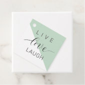 Live-Liebe Lächeln positive Motivation Mint Zitat Geschenkanhänger (Beispiel)