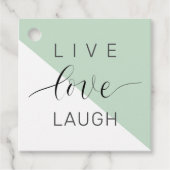 Live-Liebe Lächeln positive Motivation Mint Zitat Geschenkanhänger (Vorderseite)