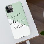 Live-Liebe Lächeln positive Motivation Mint Zitat iPhone 11Pro Max Hülle<br><div class="desc">Live-Liebe Lächeln positive Motivation Mint Zitat</div>