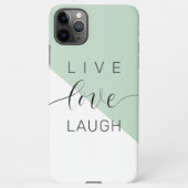 Live-Liebe Lächeln positive Motivation Mint Zitat iPhone Hülle (Rückseite)