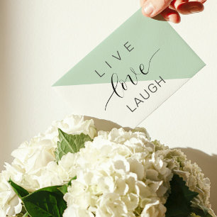 Live-Liebe Lächeln positive Motivation Mint Zitat Magnetkarte