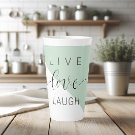 Live-Liebe Lächeln positive Motivation Mint Zitat Milchtasse