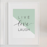 Live-Liebe Lächeln positive Motivation Mint Zitat Poster<br><div class="desc">Live-Liebe Lächeln positive Motivation Mint Zitat</div>