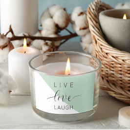 Live-Liebe Lächeln positive Motivation Mint Zitat Rechteckiger Aufkleber