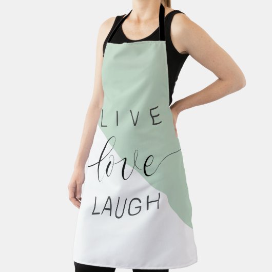 Live-Liebe Lächeln positive Motivation Mint Zitat Schürze (InSitu)