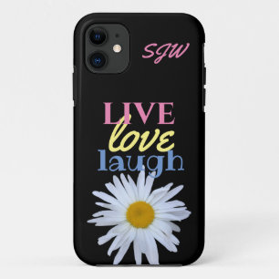 Live-Liebe Lächeln Spaß farbenfroh schwarz Case-Mate iPhone Hülle