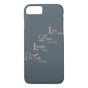 Live-Liebe Lächeln und Drink-Cocktail Case-Mate iPhone Hülle
