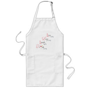 Live-Liebe Lächeln und Drink-Cocktail Lange Schürze