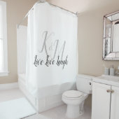Live-Liebe lachen mit den Initialen des Paares Duschvorhang (Beispiel)
