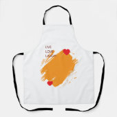 Live-Liebe lacht abstraktes Herz Schürze (Vorderseite)