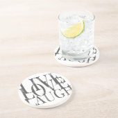 Live-Liebe lacht inspirierendes Zitat Sandstein Untersetzer (Seite)