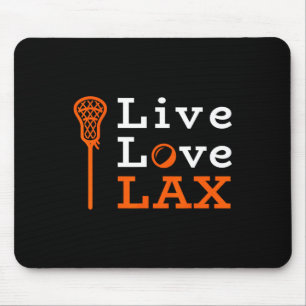 Live-Liebe Lacrosse mit Wand-Design für Frauen Mousepad