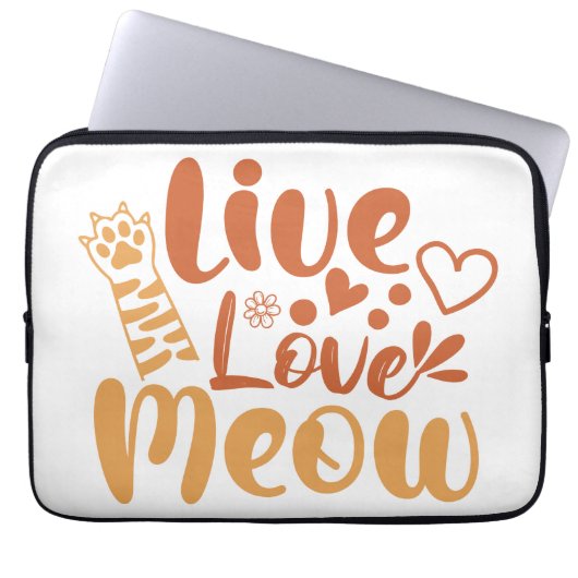 Live-Liebe Laptopschutzhülle (Vorderseite)