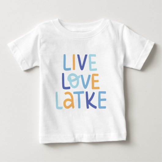 Live-Liebe Latke Hanukkah Design Baby T-shirt (Vorderseite)