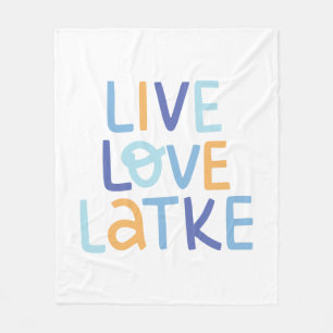 Live-Liebe Latke Hanukkah Design Fleecedecke