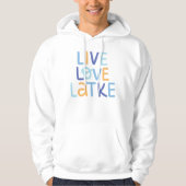 Live-Liebe Latke Hanukkah Design Hoodie (Vorderseite)