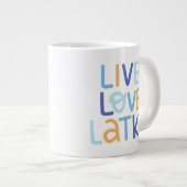 Live-Liebe Latke Hanukkah Design Jumbo-Tasse (Vorderseite Rechts)