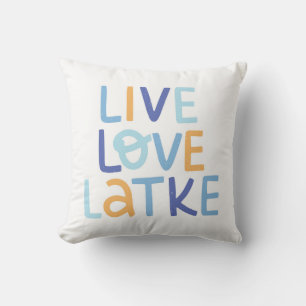 Live-Liebe Latke Hanukkah Design Kissen