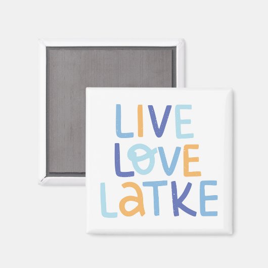 Live-Liebe Latke Hanukkah Design Magnet (Vorderseite/Rückseite)