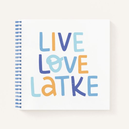 Live-Liebe Latke Hanukkah Design Notizblock (Vorderseite)