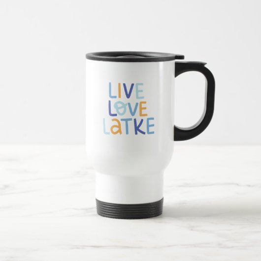 Live-Liebe Latke Hanukkah Design Reisebecher (Rechts)