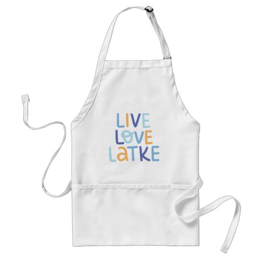 Live-Liebe Latke Hanukkah Design Schürze (Vorne)
