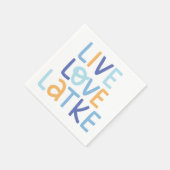 Live-Liebe Latke Hanukkah Design Serviette (Ecke)