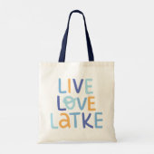 Live-Liebe Latke Hanukkah Design Tragetasche (Rückseite)