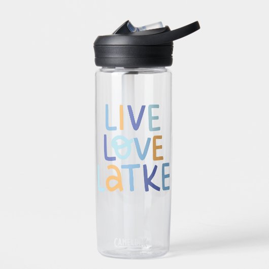 Live-Liebe Latke Hanukkah Design Trinkflasche (Links)