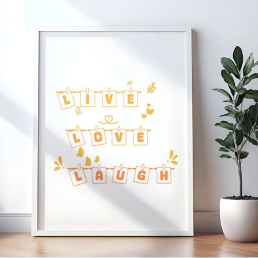 Live-Liebe Lauchen Niedlich Notedry Poster